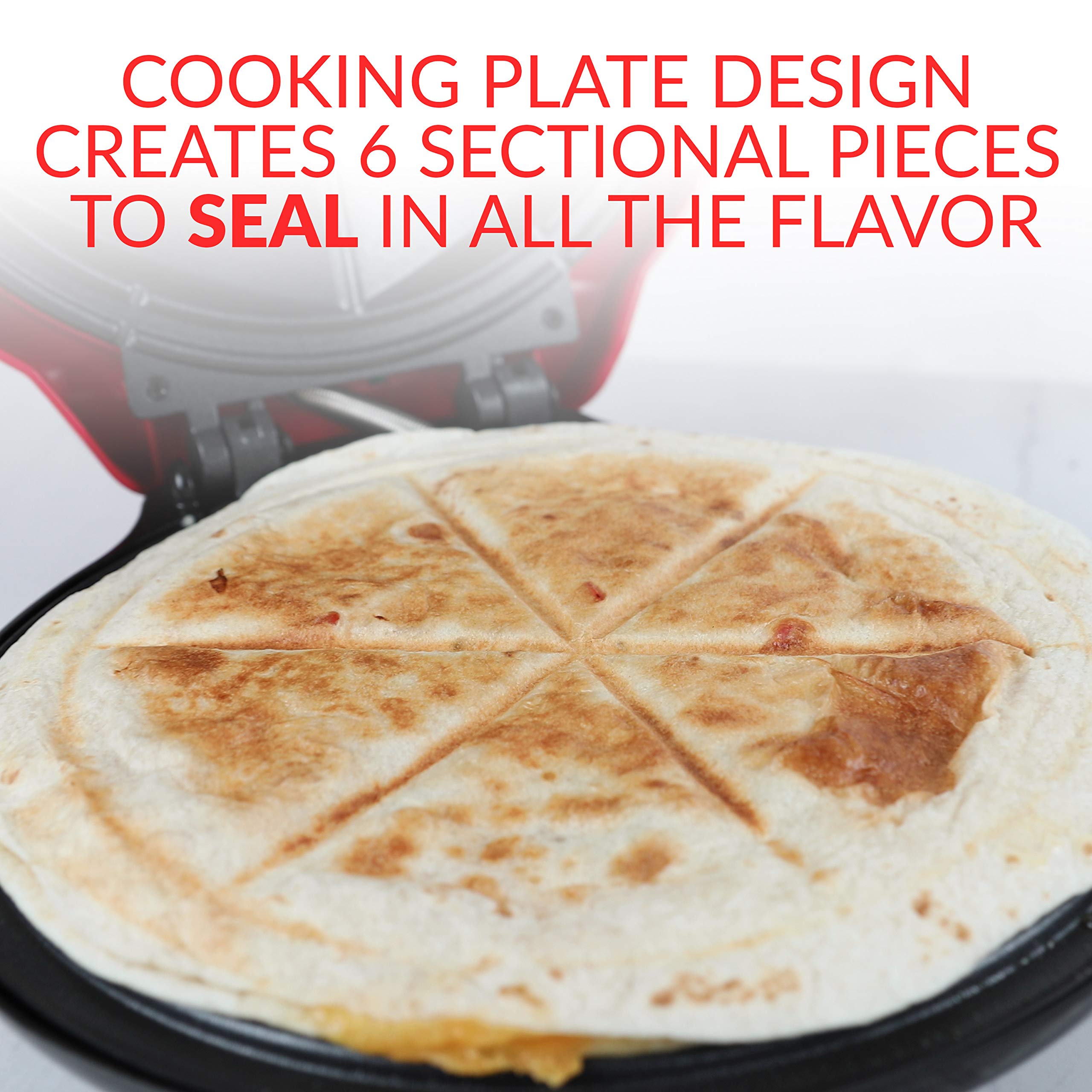 Foto 8 pulgar | Máquina para Hacer Quesadillas Nostalgia Taco Tuesday Deluxe 25 cm Roja - Venta Internacional