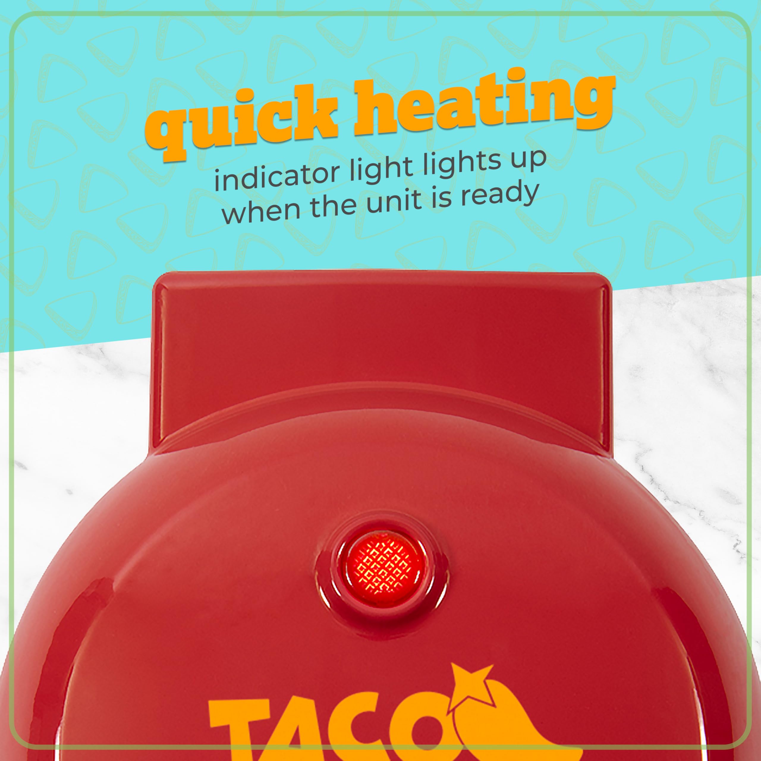 Foto 5 pulgar | Quesadilla Maker Nostalgia Taco Tuesday, 6 Cuñas, Color Rojo - Venta Internacional.