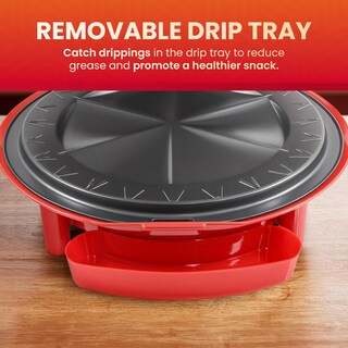Foto 6 | Máquina Eléctrica Para Hacer Quesadillas Elite Gourmet Eqd-118 6 Cuñas Color Rojo - Venta Internacional.