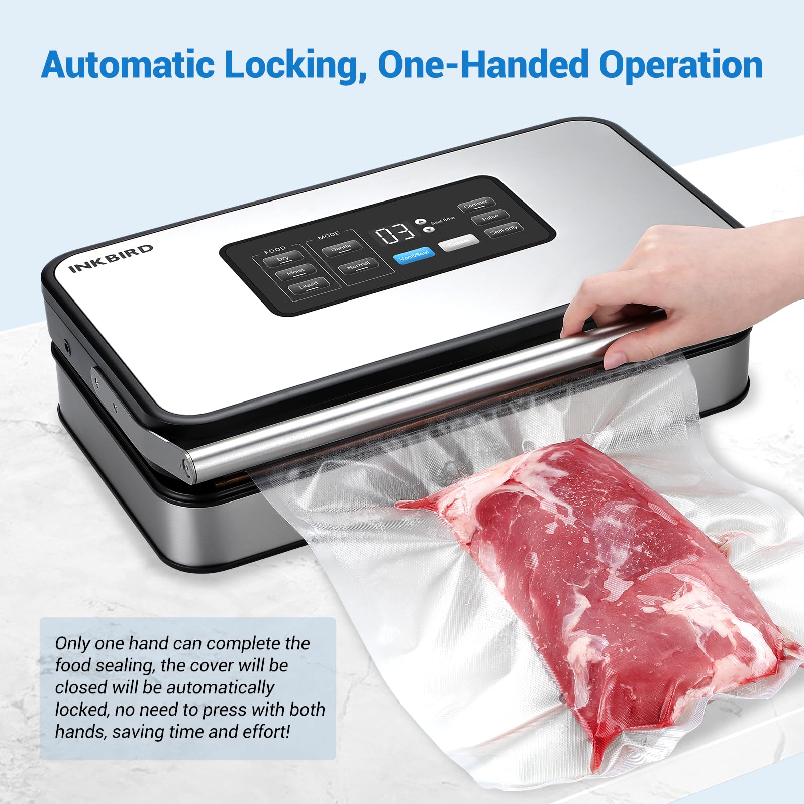 Foto 4 pulgar | Selladora Al Vacío Para Alimentos Inkbird 160w Pro Con Doble Bomba - Venta Internacional.