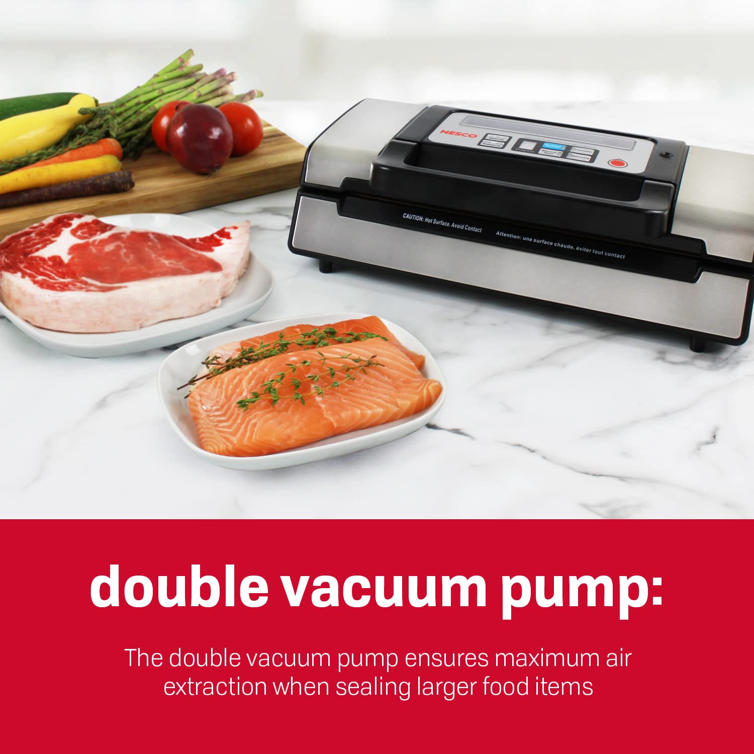 Foto 6 | Envasadora al Vacío Nesco Deluxe Food VS-12 130 W con Kit de Bolsas - Venta Internacional