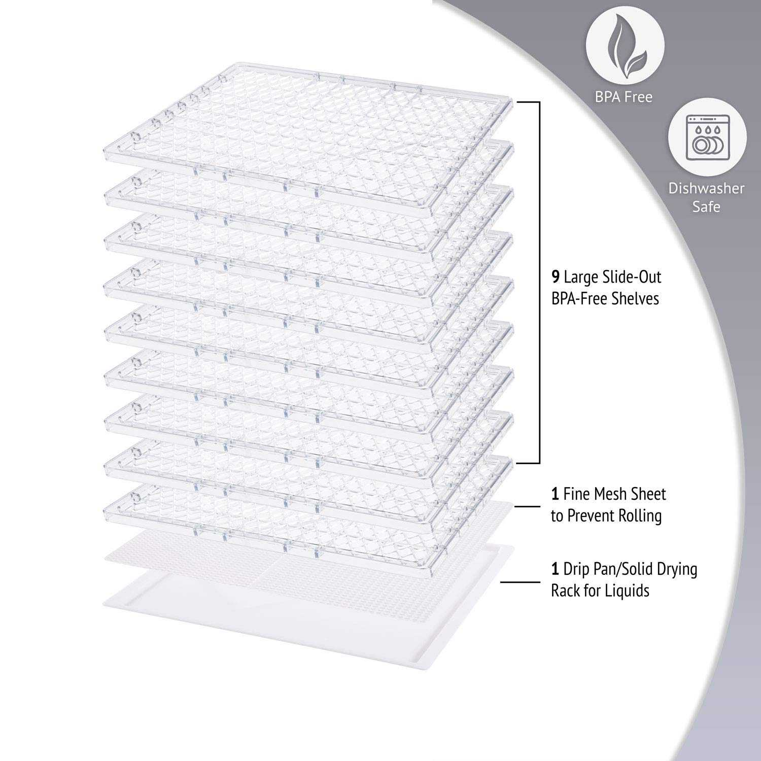 Foto 5 pulgar | Deshidratador de Alimentos Ivation de 9 Bandejas 600 W - Venta Internacional