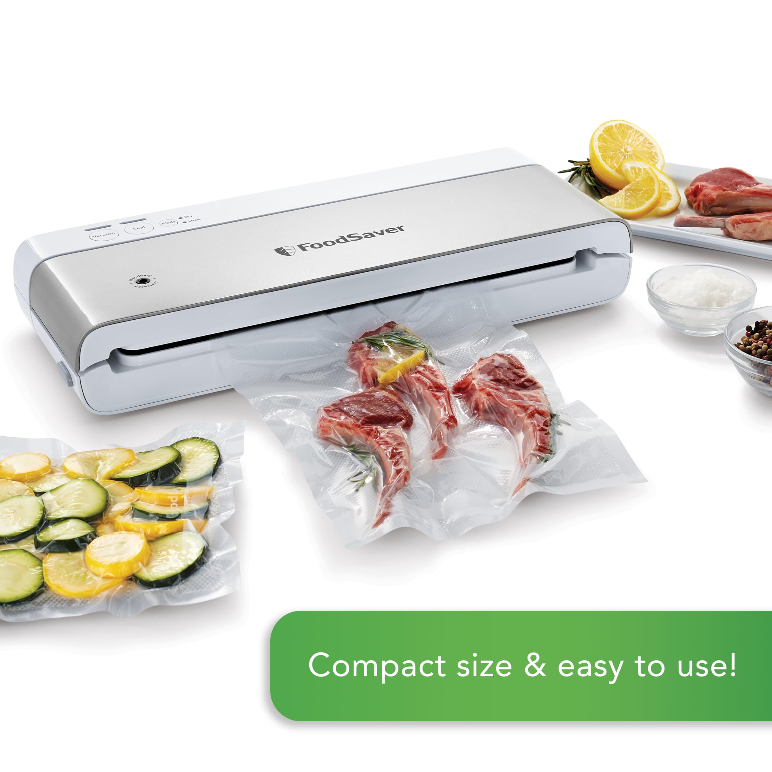 Foto 3 pulgar | Envasadora Al Vacío Foodsaver Compact Con Bolsas Herméticas Y Rollo  Color Blanco - Venta Internacional.