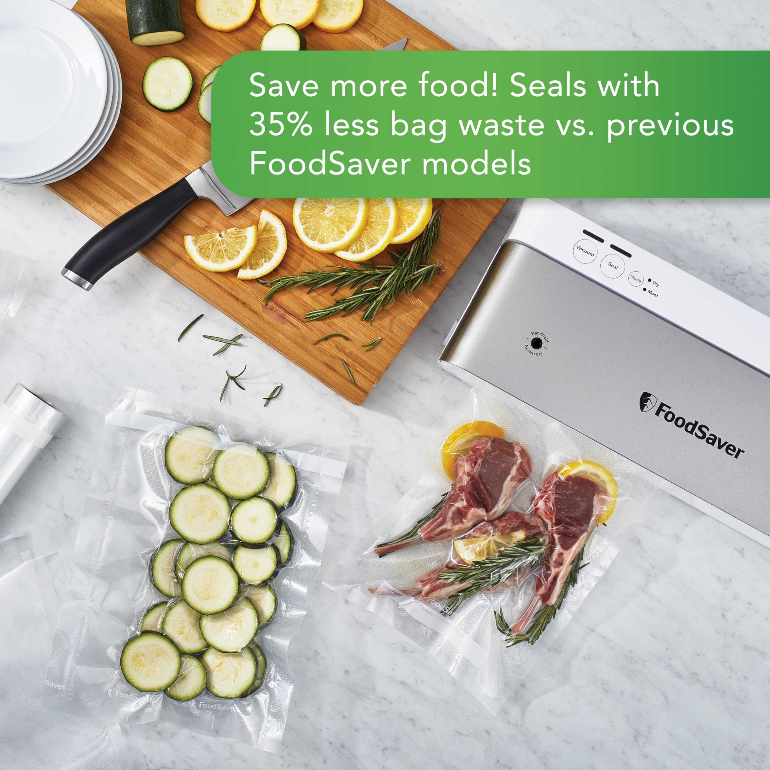 Foto 5 pulgar | Envasadora Al Vacío Foodsaver Compact Con Bolsas Herméticas Y Rollo  Color Blanco - Venta Internacional.