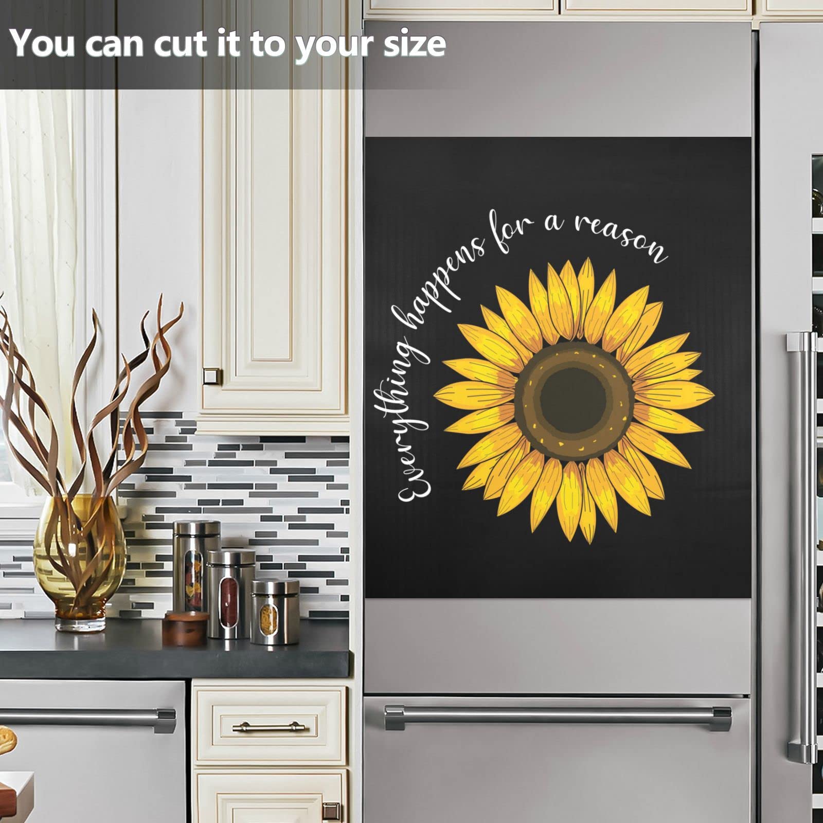 Foto 6 | Funda Magnética Para Lavavajillas Alaza Girasol Flower Quote 58,42 X 66,04 Cm - Venta Internacional.