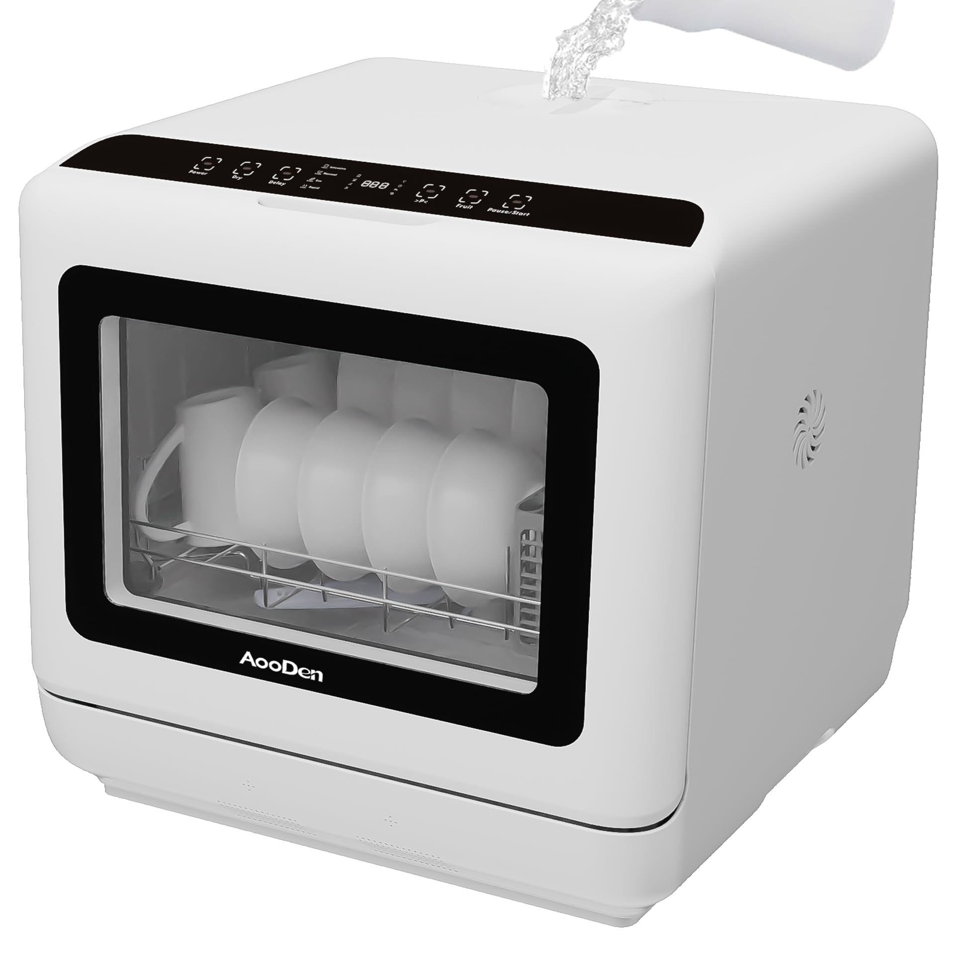 Encimera De Madera Para Lavavajillas Portátil Con Tanque De Agua De 5 Litros, 5 Programas - Venta Internacional.