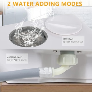 Foto 4 | Encimera De Madera Para Lavavajillas Portátil Con Tanque De Agua De 5 Litros, 5 Programas - Venta Internacional.
