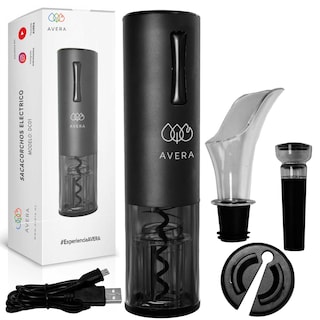 Foto 3 | Combo Cava Enfriadora para 18 Botellas de Vinos y Sacacorchos Eléctrico Avera Ev18dc01 color Negro