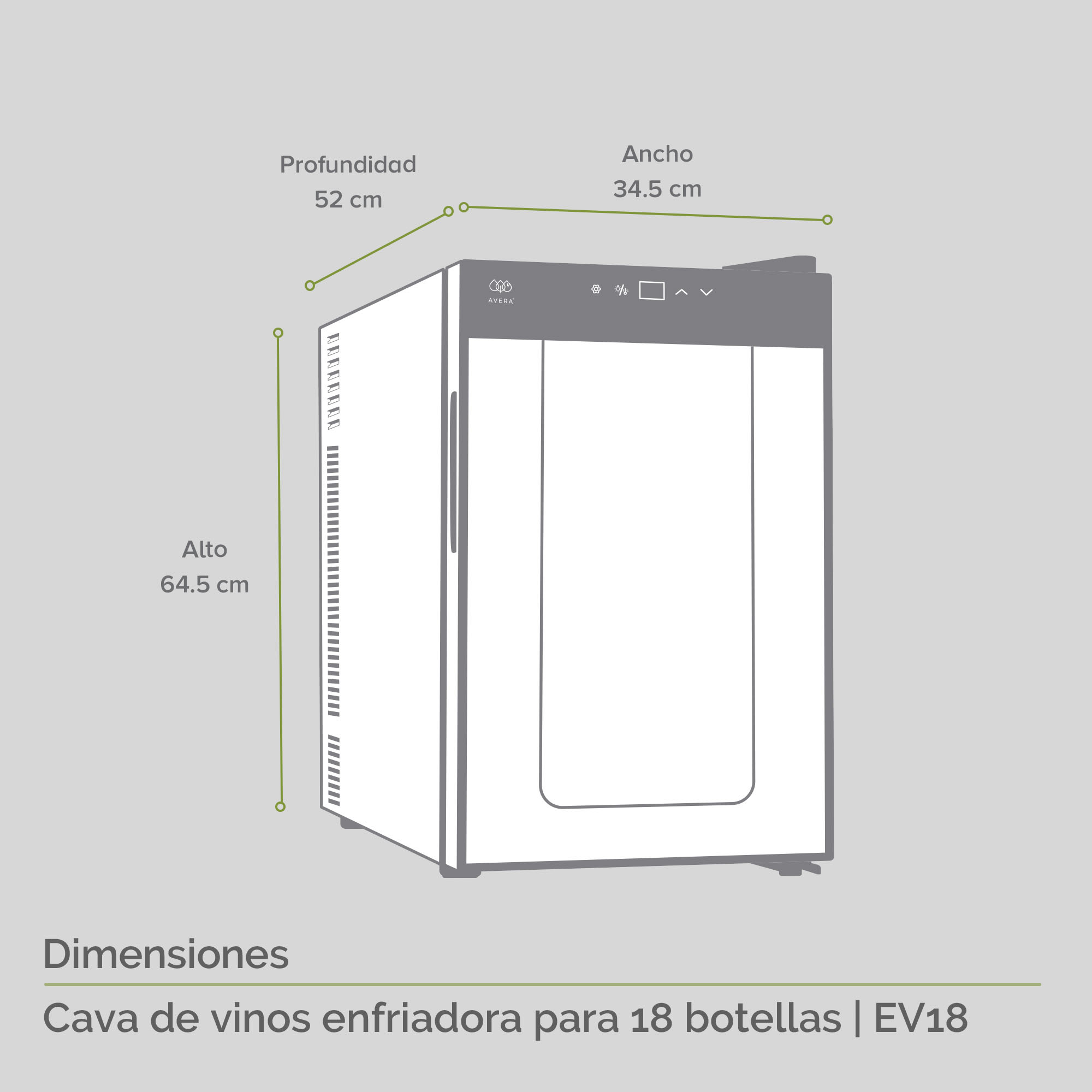 Foto 5 pulgar | Combo Cava Enfriadora De 18 Botellas De Vino Y Sacacorchos Eléctrico Avera EV18DC01