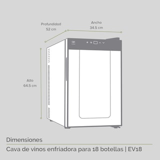 Foto 4 | Combo Cava Enfriadora De 18 Botellas De Vino Y Sacacorchos Eléctrico Avera EV18DC01