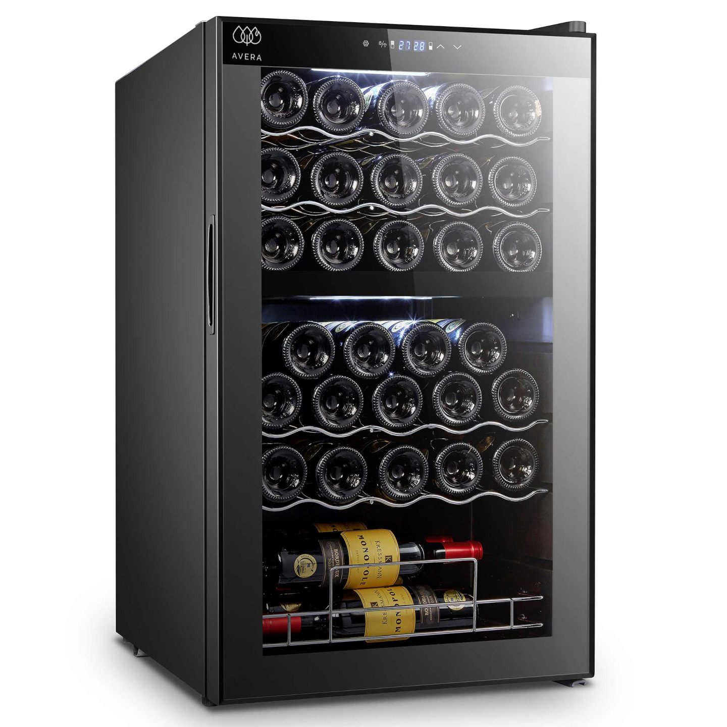 Foto 3 pulgar | Combo Cava Enfriadora para 33 Botellas de Vinos y Sacacorchos Eléctrico Avera Ev33dc01 color Negro