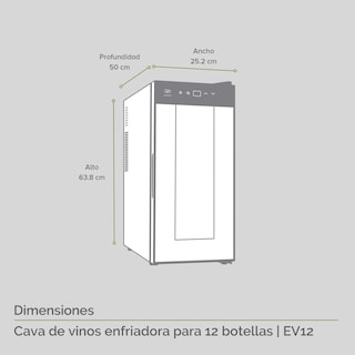 Foto 4 | Combo Cava Enfriadora De 12 Botellas De Vino Y Sacacorchos Eléctrico Avera EV12DC01