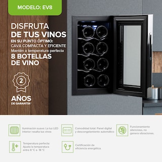 Foto 4 | Combo Cava Enfriadora De 8 Botellas De Vino Y Sacacorchos Eléctrico Avera EV8DC01