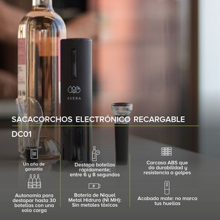Foto 6 | Combo Cava Enfriadora De 8 Botellas De Vino Y Sacacorchos Eléctrico Avera EV8DC01