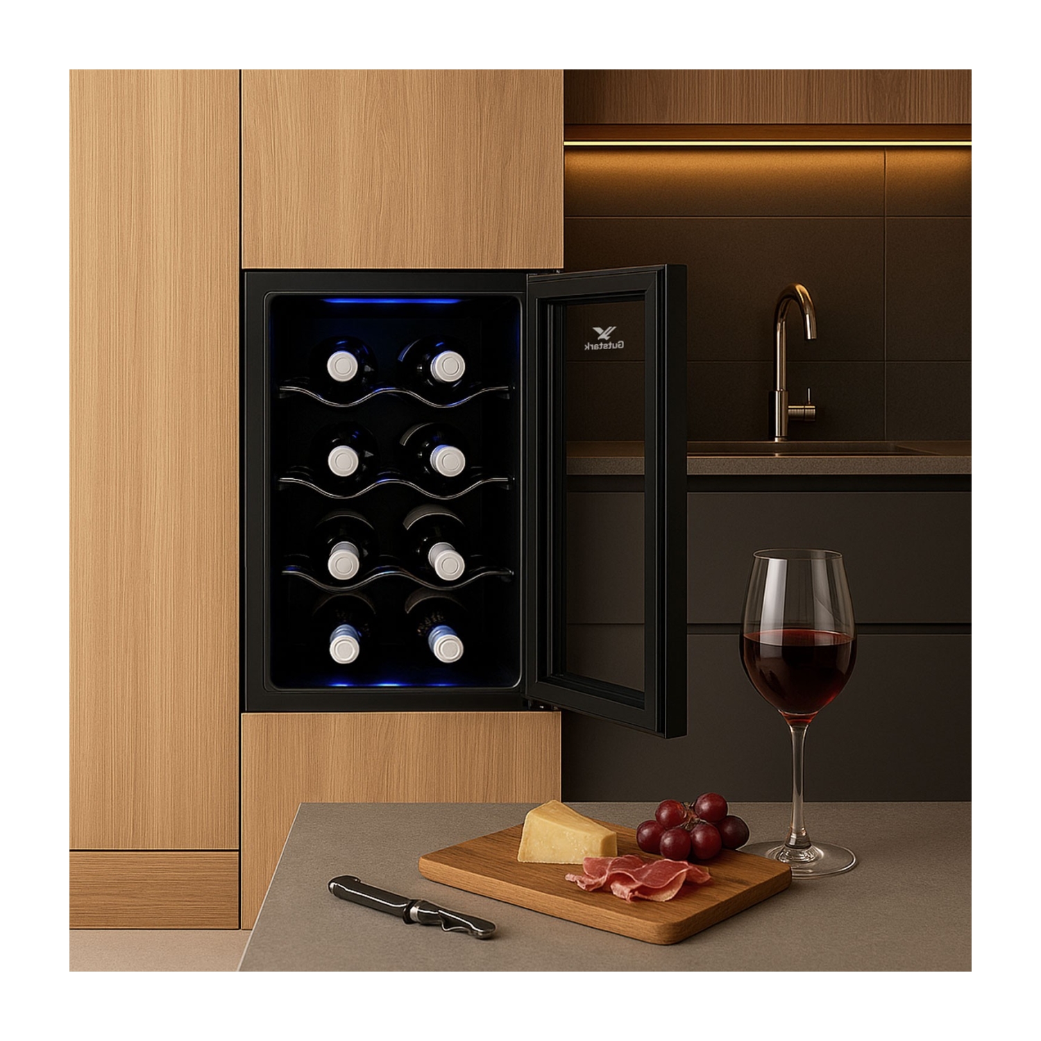 Foto 5 pulgar | Cava Enfriador Vinos 8 Botellas Frigobar Exclusive Premium