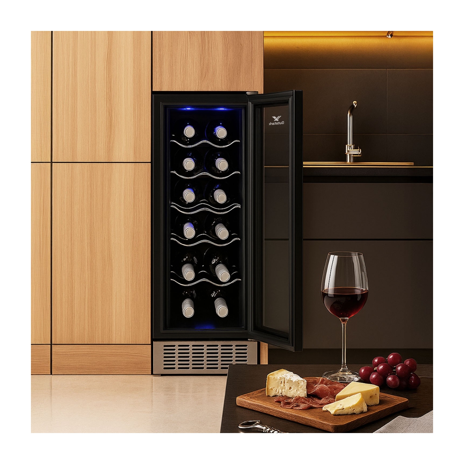 Foto 4 | Frigobar Cava De Vinos Enfriador Fino 12 Botellas Vino Gutstark