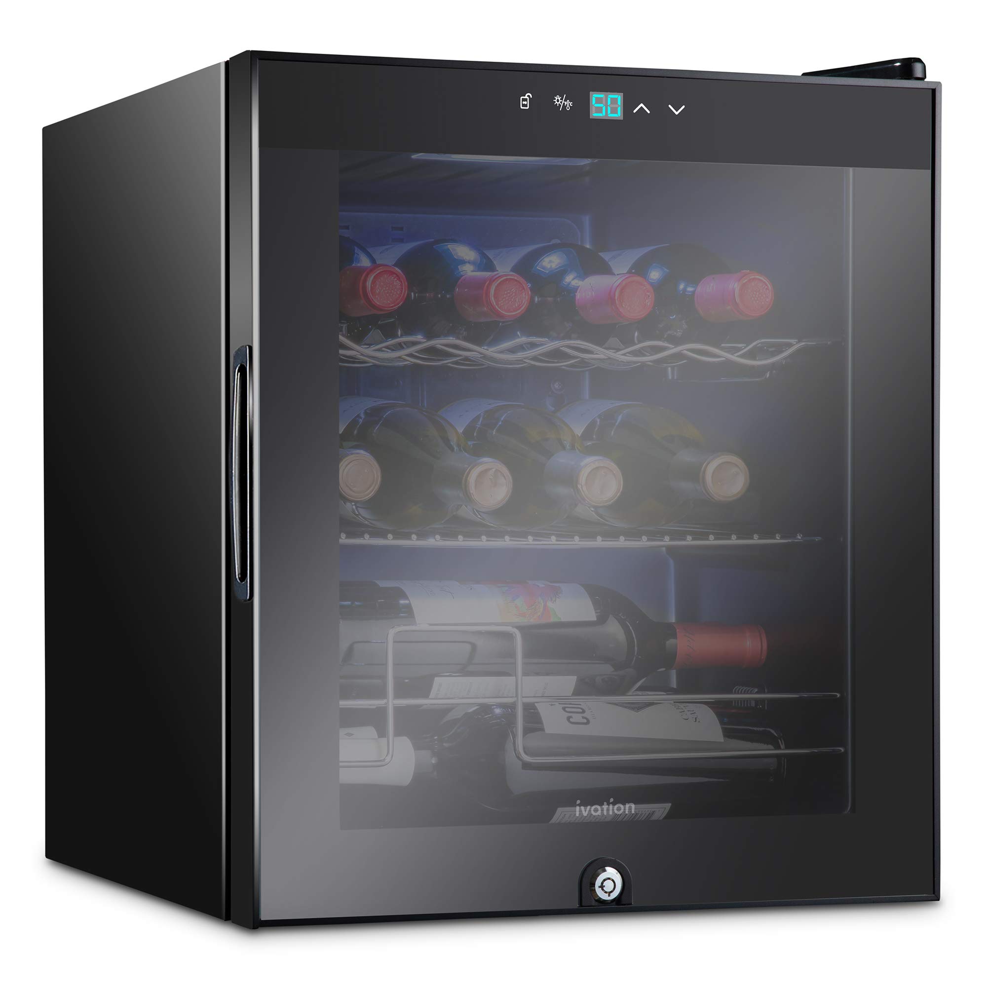 Foto 1 | Refrigerador De Vino Ivation Para 12 Botellas Con Cierre, 30 Litros - Venta Internacional.