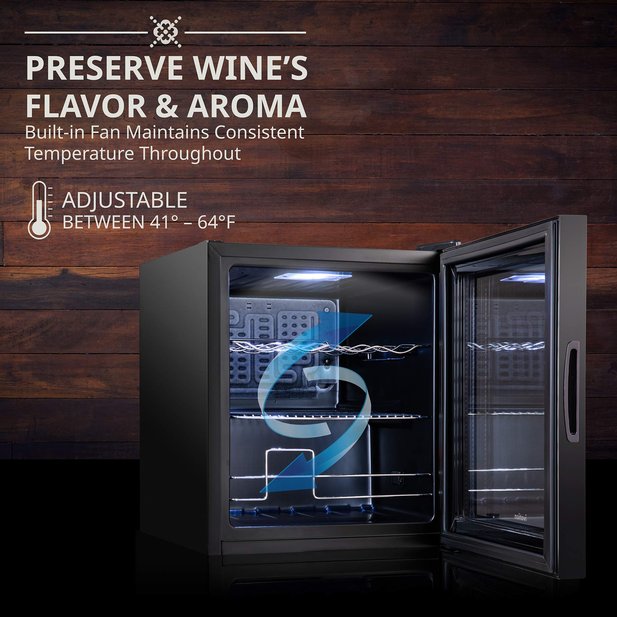 Foto 4 | Refrigerador De Vino Ivation Para 12 Botellas Con Cierre, 30 Litros - Venta Internacional.