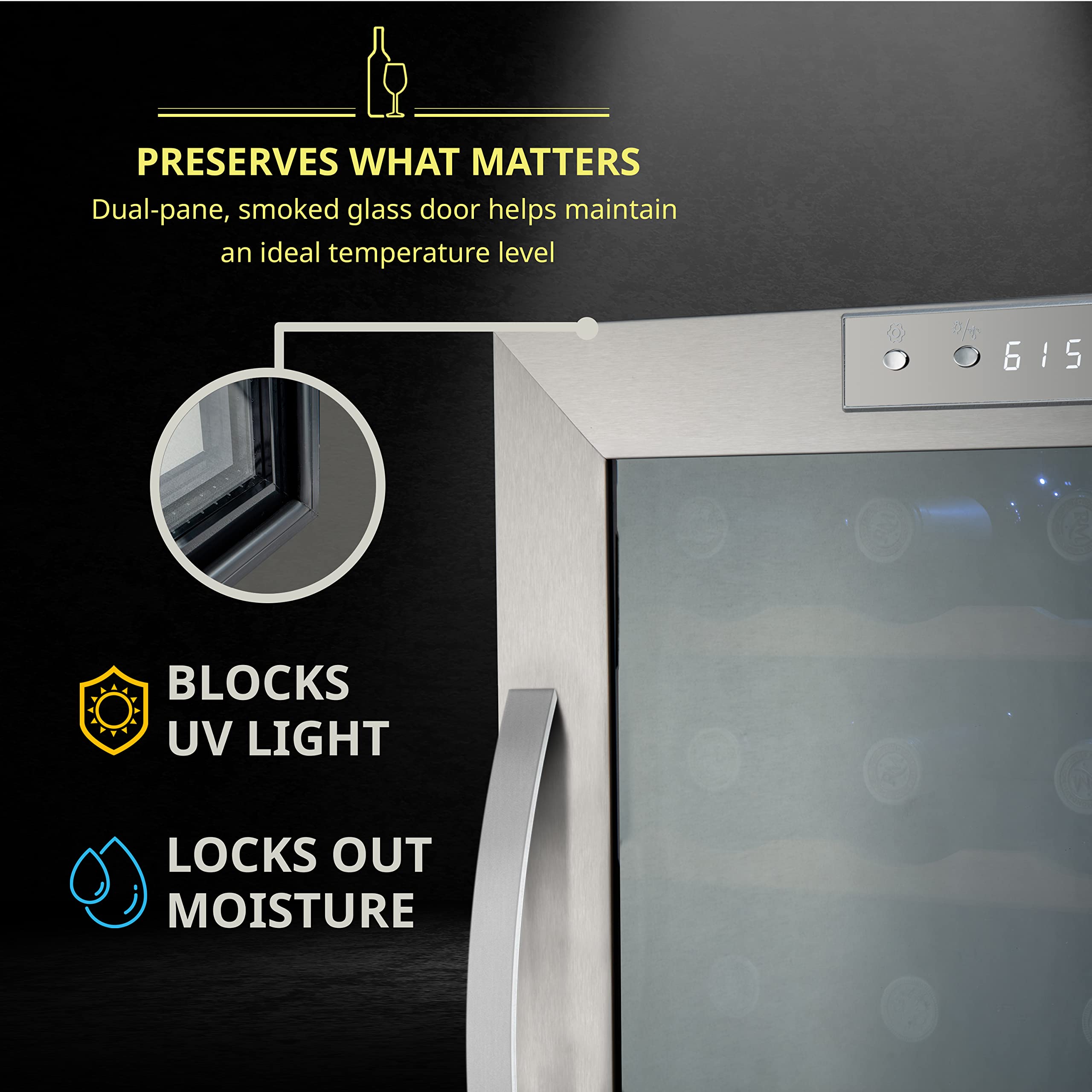 Foto 4 pulgar | Refrigerador De Vino Schmécké Para 33 Botellas De Doble Zona - Venta Internacional.