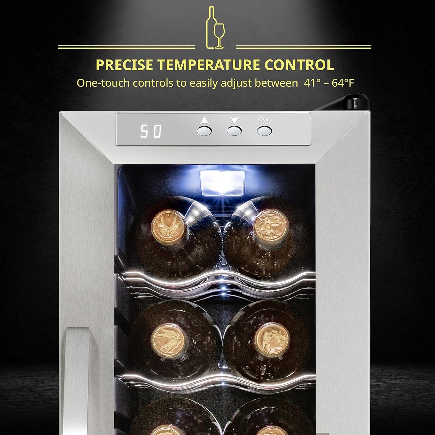 Foto 2 | Refrigerador De Vino Schmécké Para 12 Botellas Con Cierre - Venta Internacional.