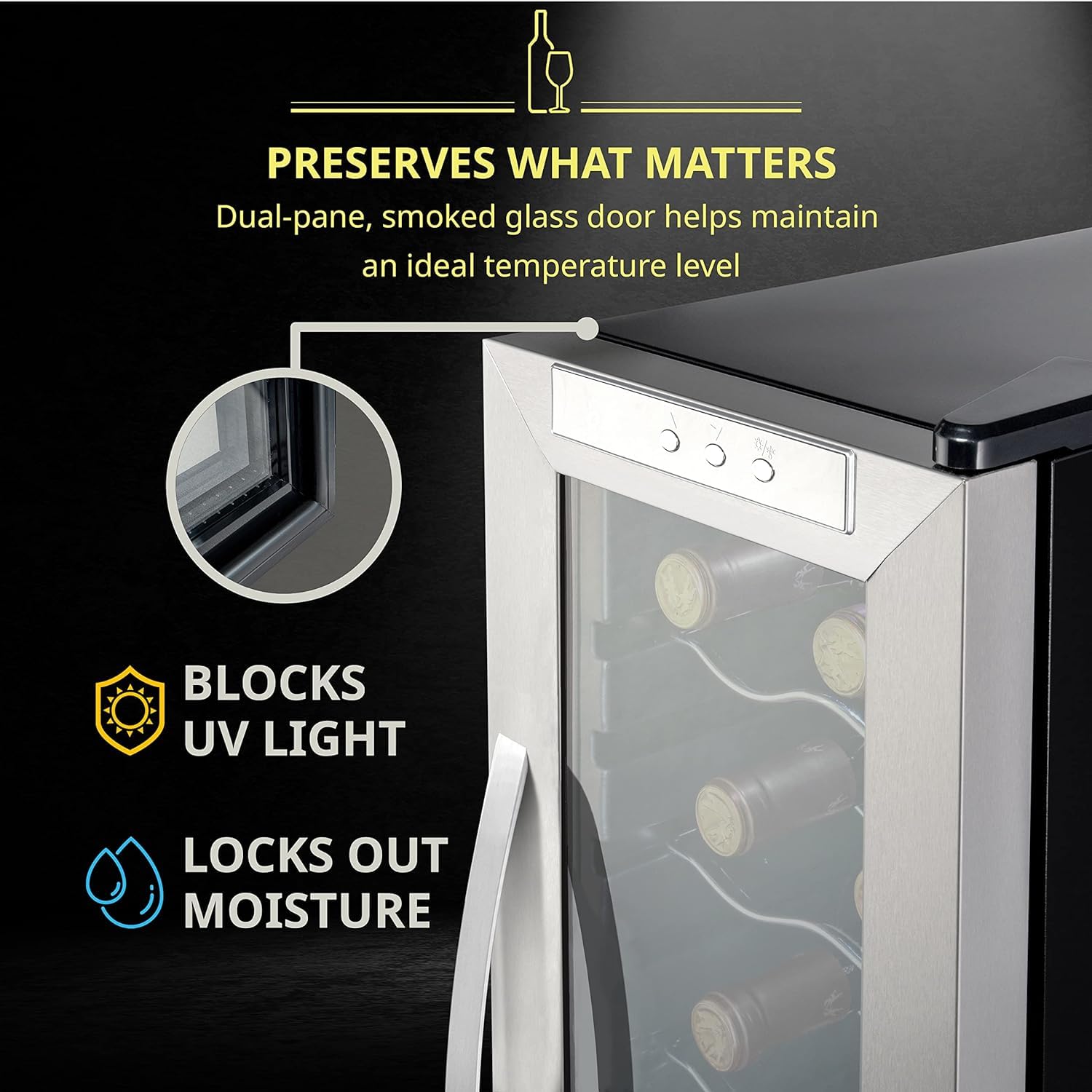 Foto 6 pulgar | Refrigerador De Vino Schmécké Para 12 Botellas Con Cierre - Venta Internacional.