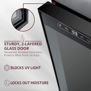 Foto 2 | Refrigerador De Vino Schmécké Para 18 Botellas Con Cierre, Color Negro - Venta Internacional.