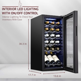 Foto 5 | Refrigerador De Vino Schmécké Para 18 Botellas Con Cierre, Color Negro - Venta Internacional.