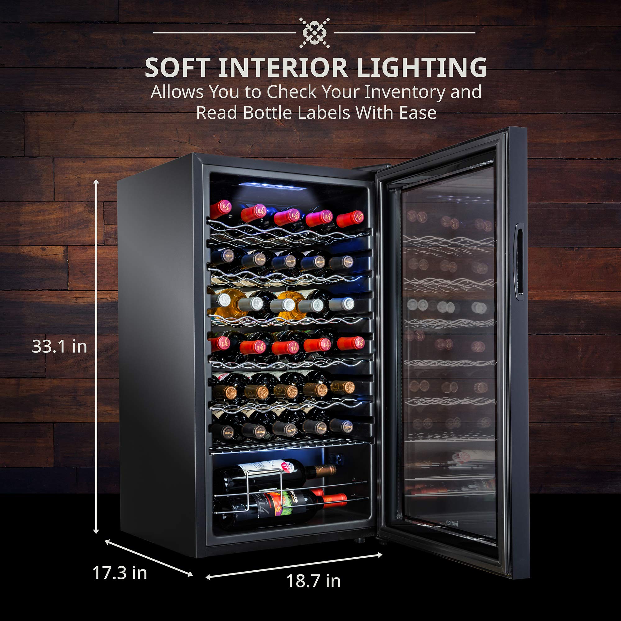 Foto 4 pulgar | Refrigerador De Vino Ivation Para 34 Botellas Con Cierre, 98 L - Venta Internacional.