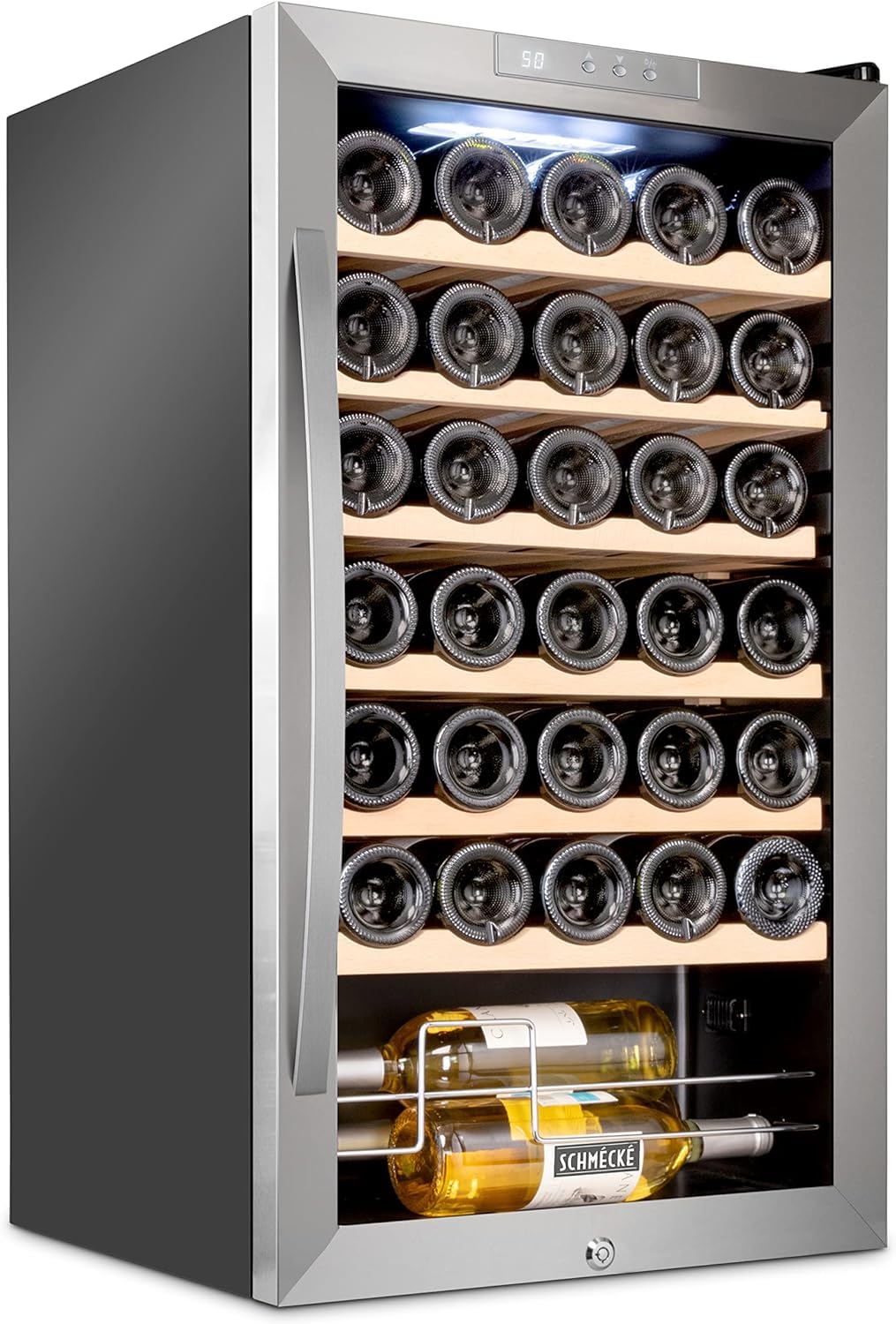 Foto 2 pulgar | Refrigerador De Vino Schmécké Para 34 Botellas Con Cierre, 98 L - Venta Internacional.