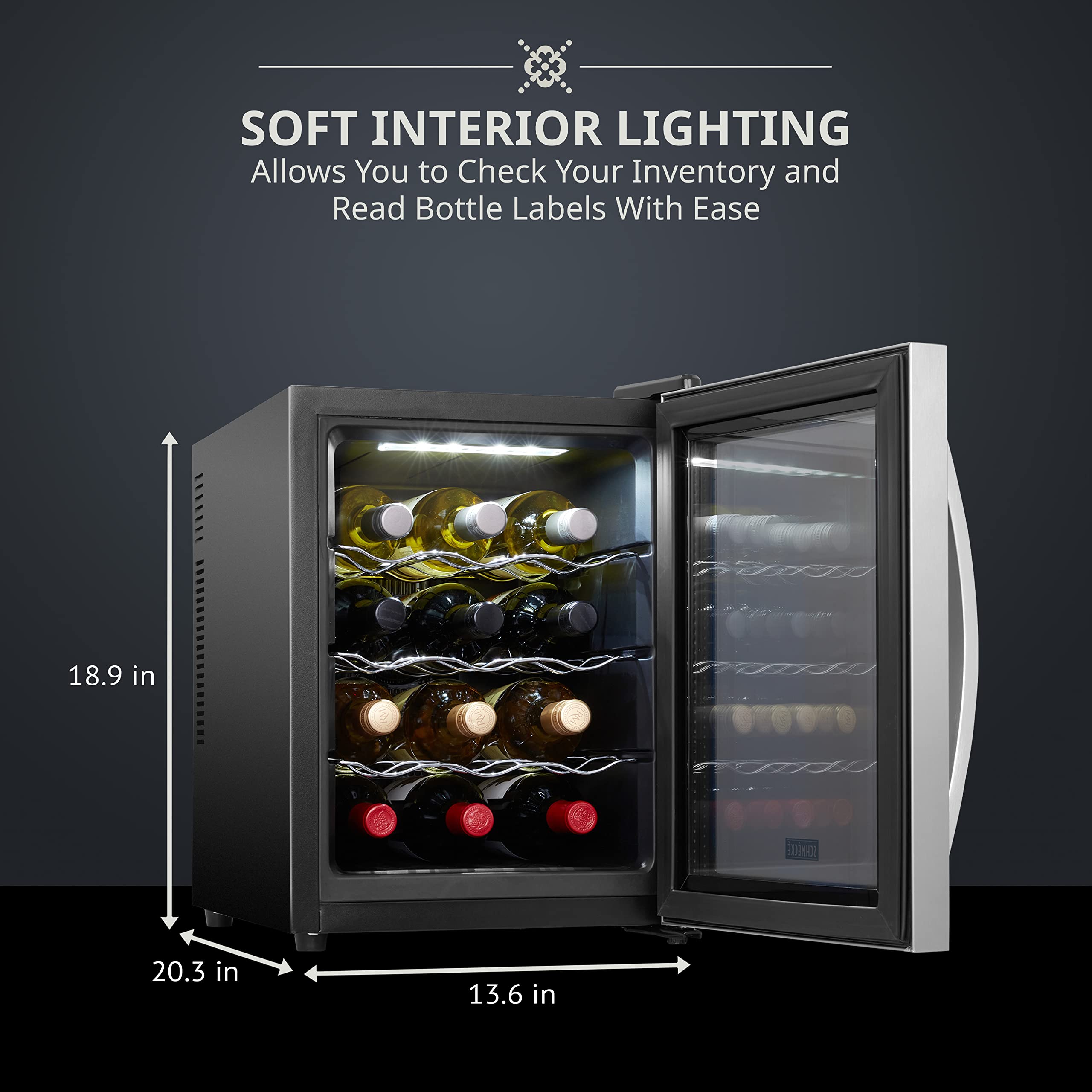 Foto 2 | Vinoteca Schmécké De Acero Inoxidable Termoeléctrico Para 12 Botellas - Venta Internacional.