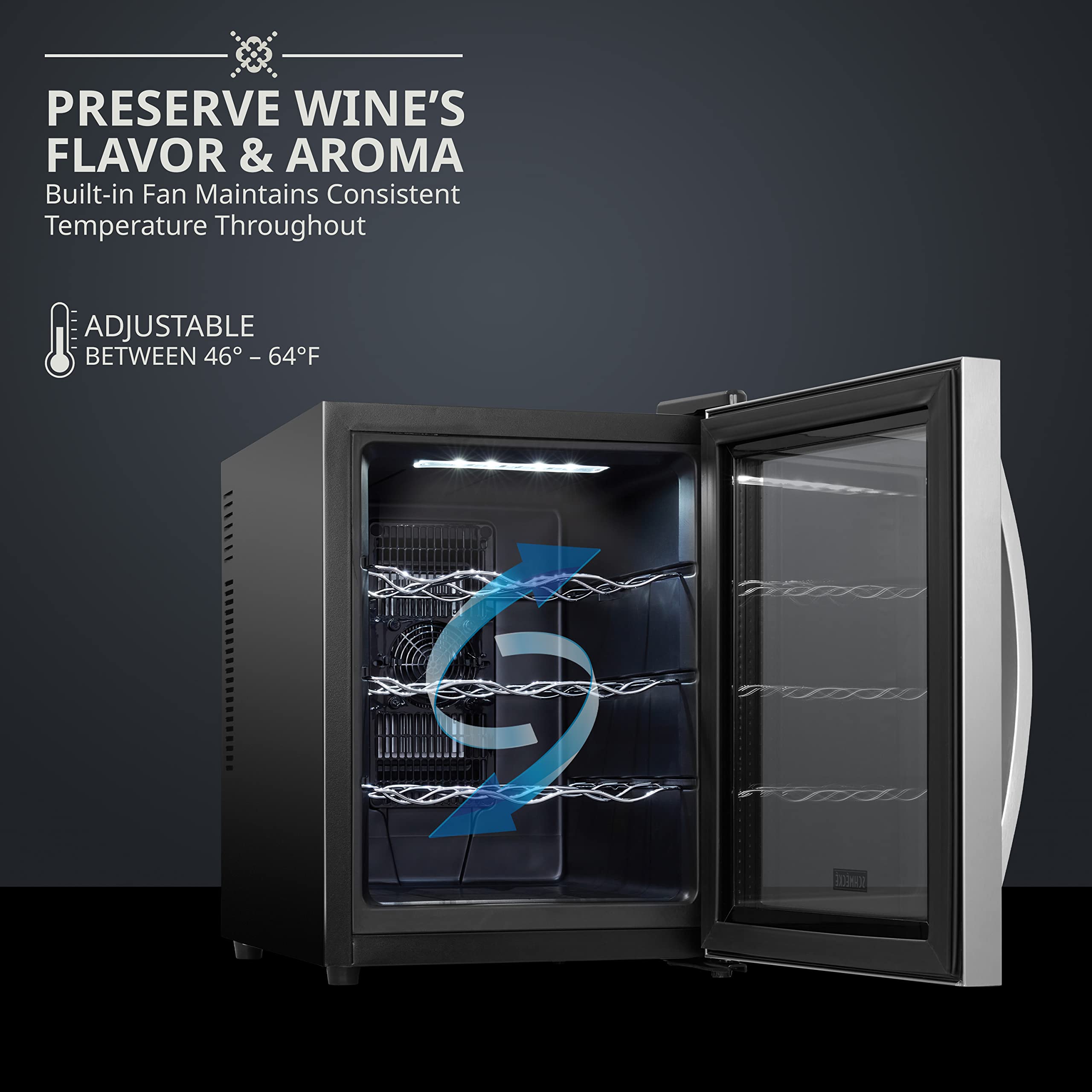 Foto 4 pulgar | Vinoteca Schmécké De Acero Inoxidable Termoeléctrico Para 12 Botellas - Venta Internacional.