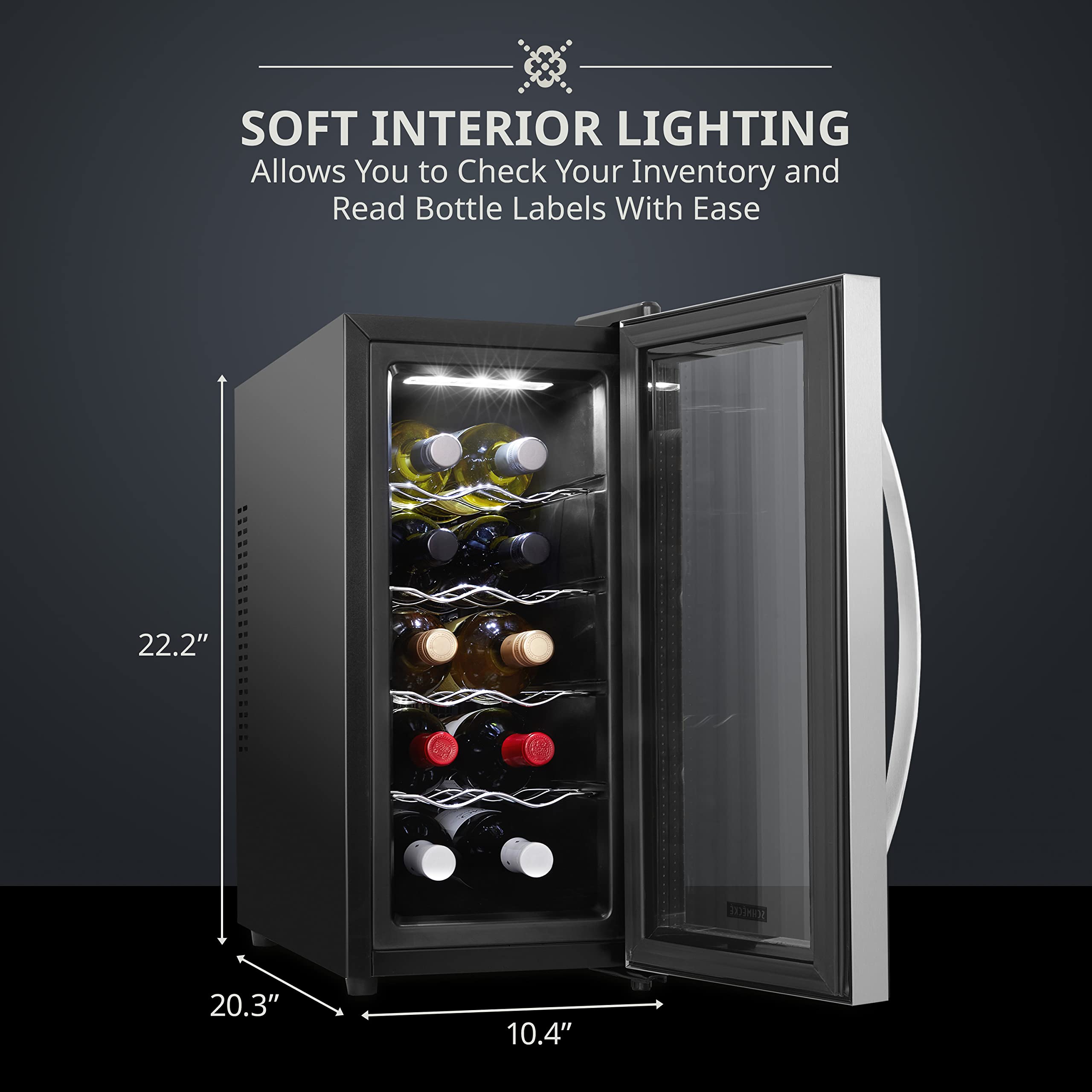 Foto 2 | Vinoteca Schmécké De Acero Inoxidable Termoeléctrico Para 10 Botellas - Venta Internacional.