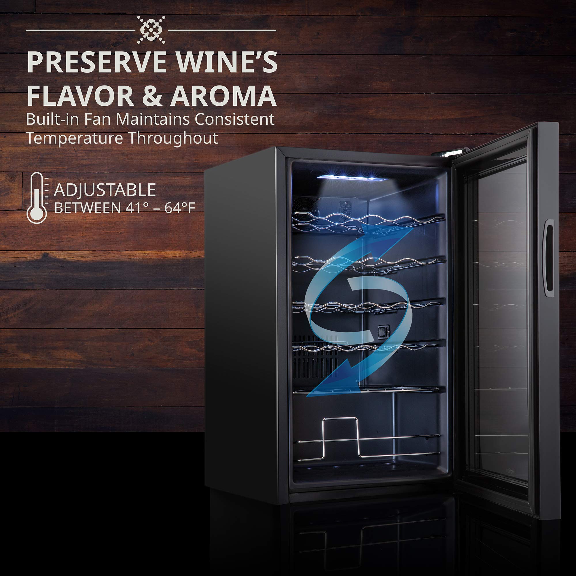 Foto 2 | Refrigerador De Vino Ivation Para 24 Botellas Con Cierre 41f-64f - Venta Internacional.