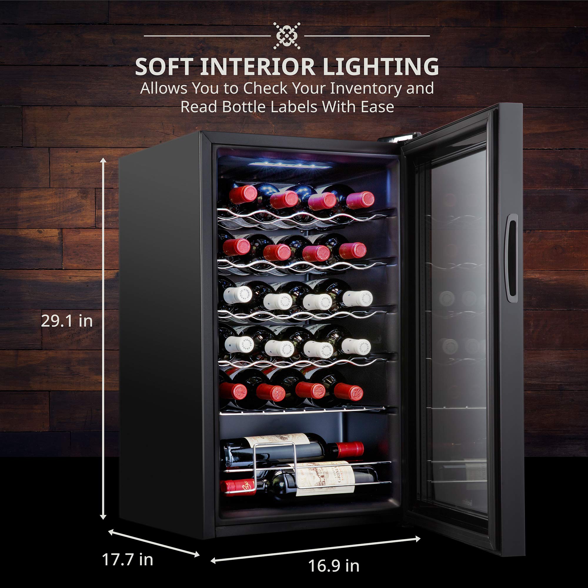 Foto 5 | Refrigerador De Vino Ivation Para 24 Botellas Con Cierre 41f-64f - Venta Internacional.