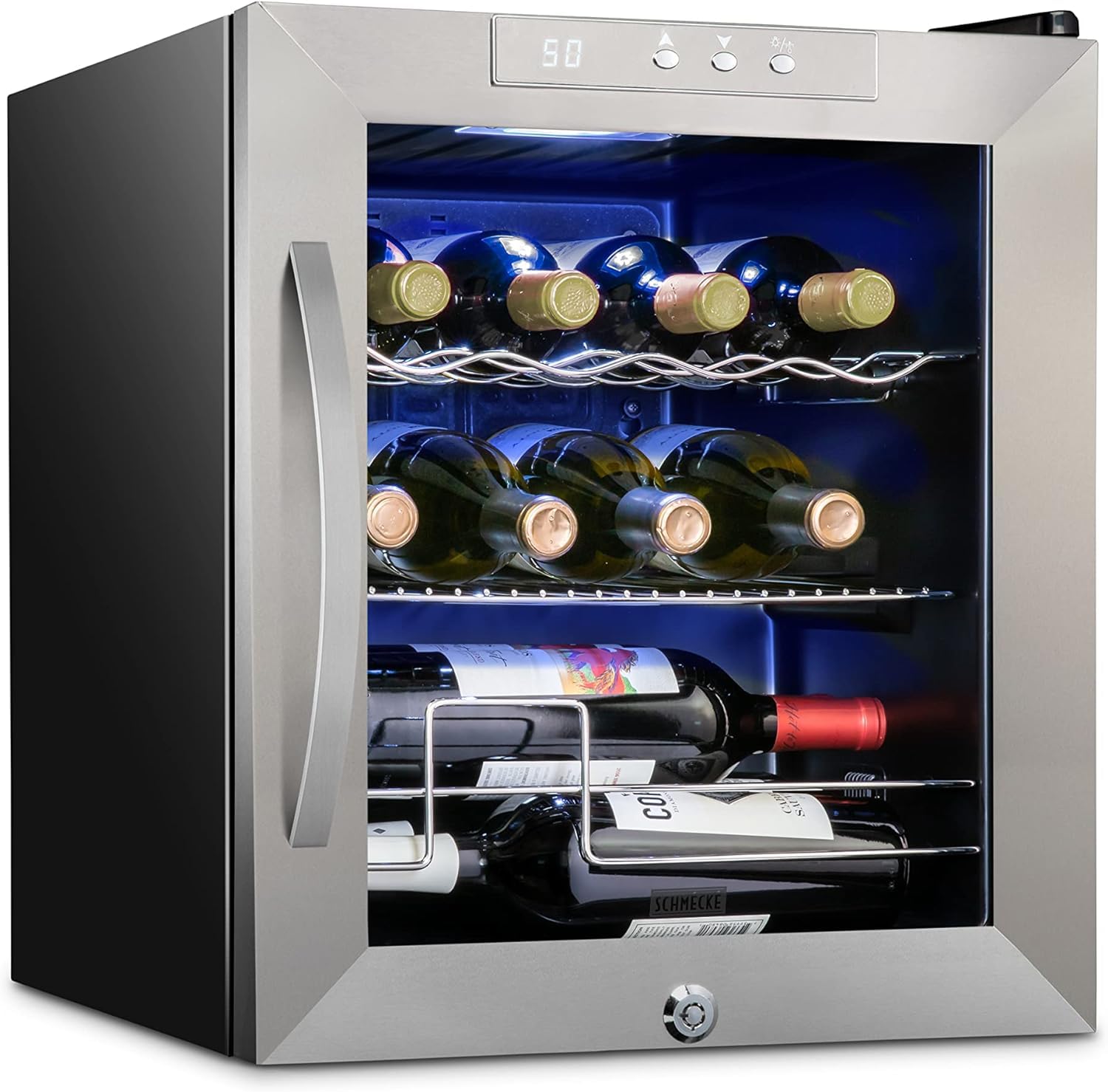 Foto 2 pulgar | Refrigerador De Vino Schmécké Para 12 Botellas Con Cierre - Venta Internacional.