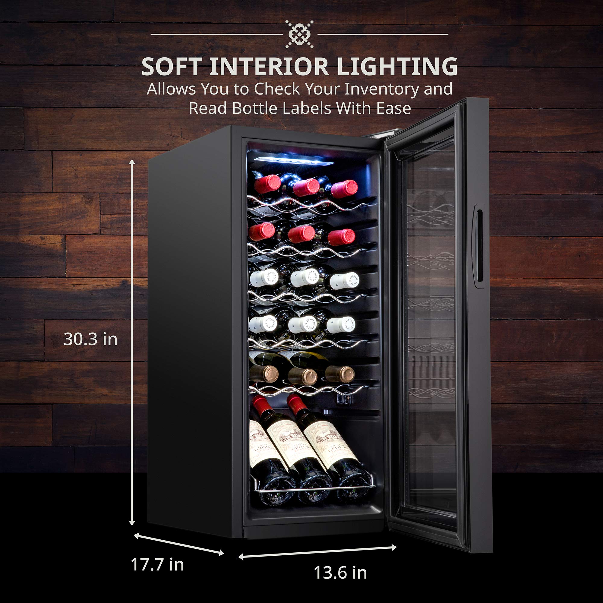 Foto 3 | Refrigerador De Vino Ivation Para 18 Botellas Con Cierre De 41 A 64 °f - Venta Internacional.