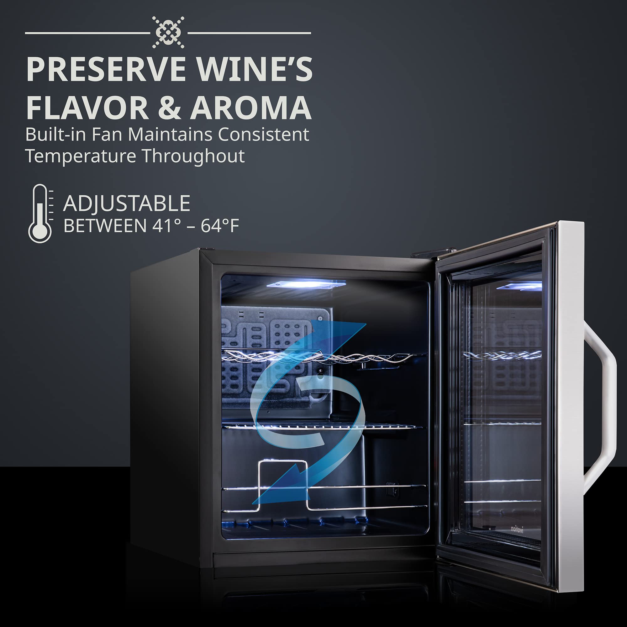 Foto 3 pulgar | Refrigerador De Vino Ivation Para 12 Botellas Con Cierre, 41l-18l - Venta Internacional.