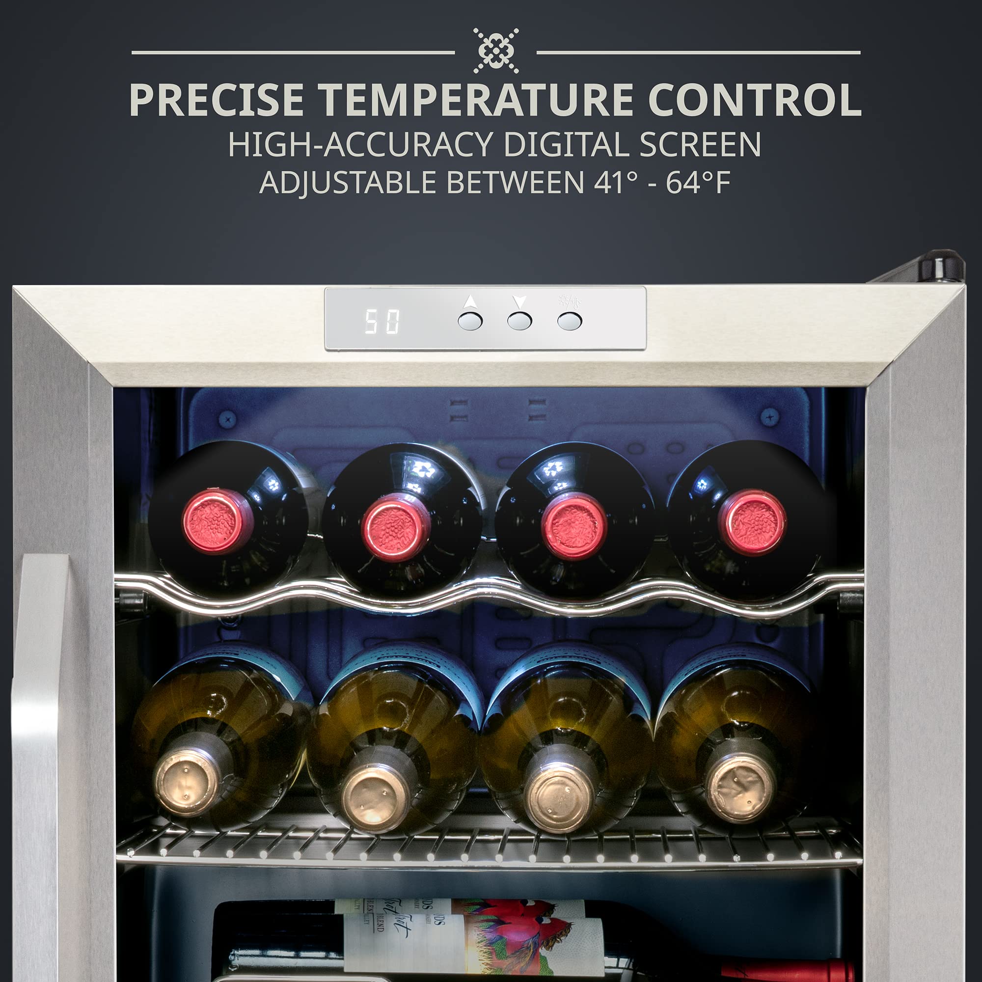 Foto 5 pulgar | Refrigerador De Vino Ivation Para 12 Botellas Con Cierre, 41l-18l - Venta Internacional.