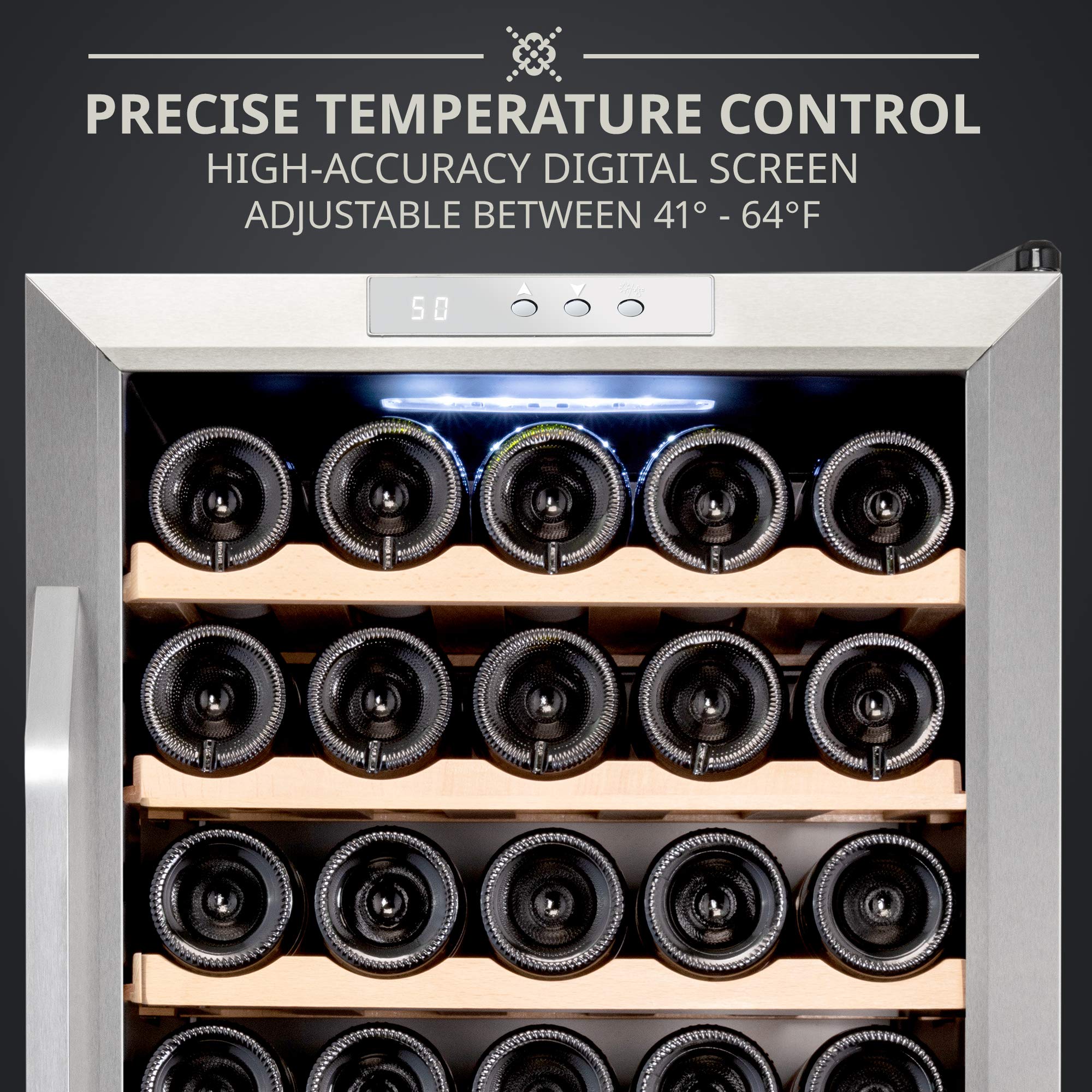 Foto 3 | Refrigerador De Vino Ivation Para 34 Botellas Con Cierre, 98 L - Venta Internacional.