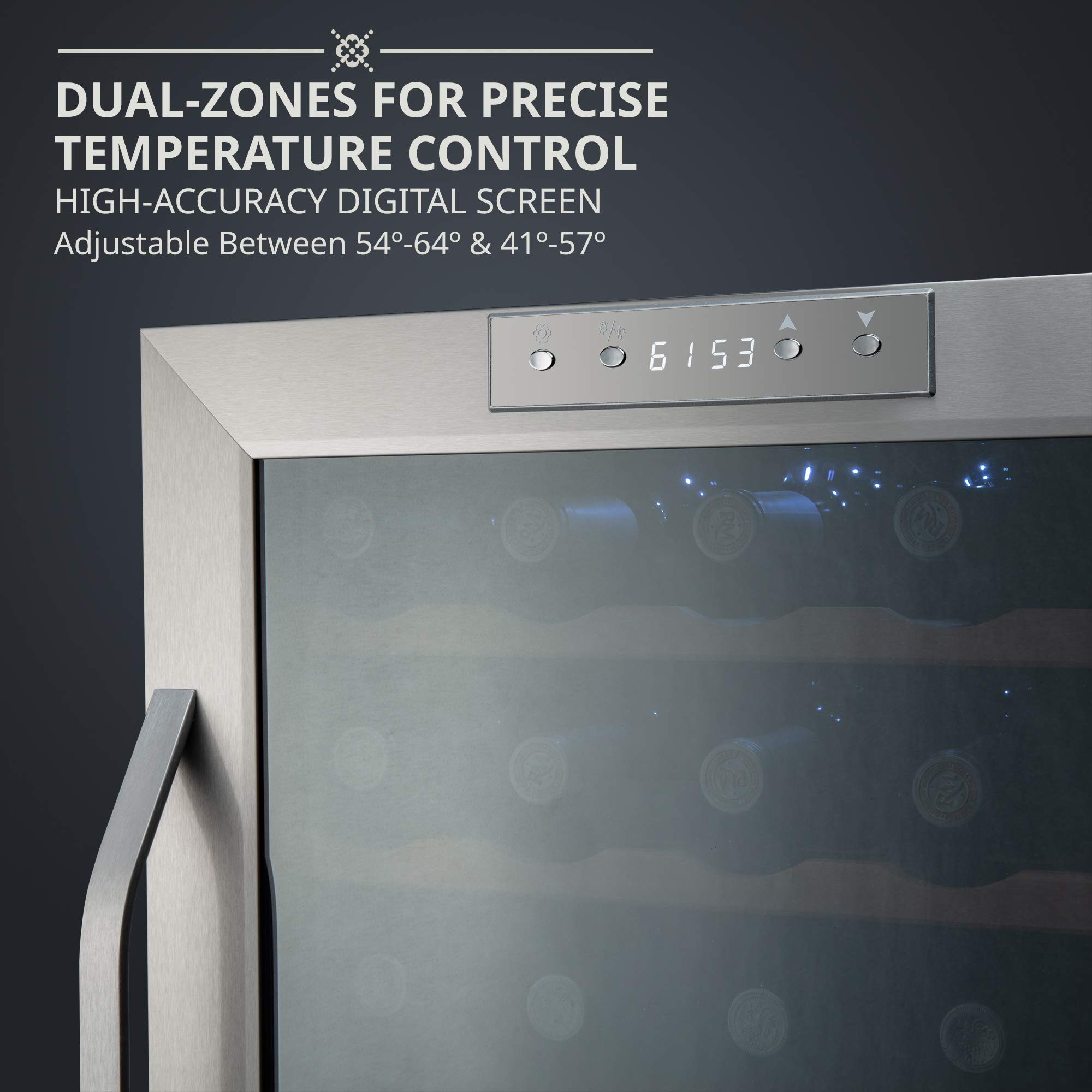 Foto 3 | Refrigerador De Vino Ivation Para 33 Botellas, Doble Zona - Venta Internacional.