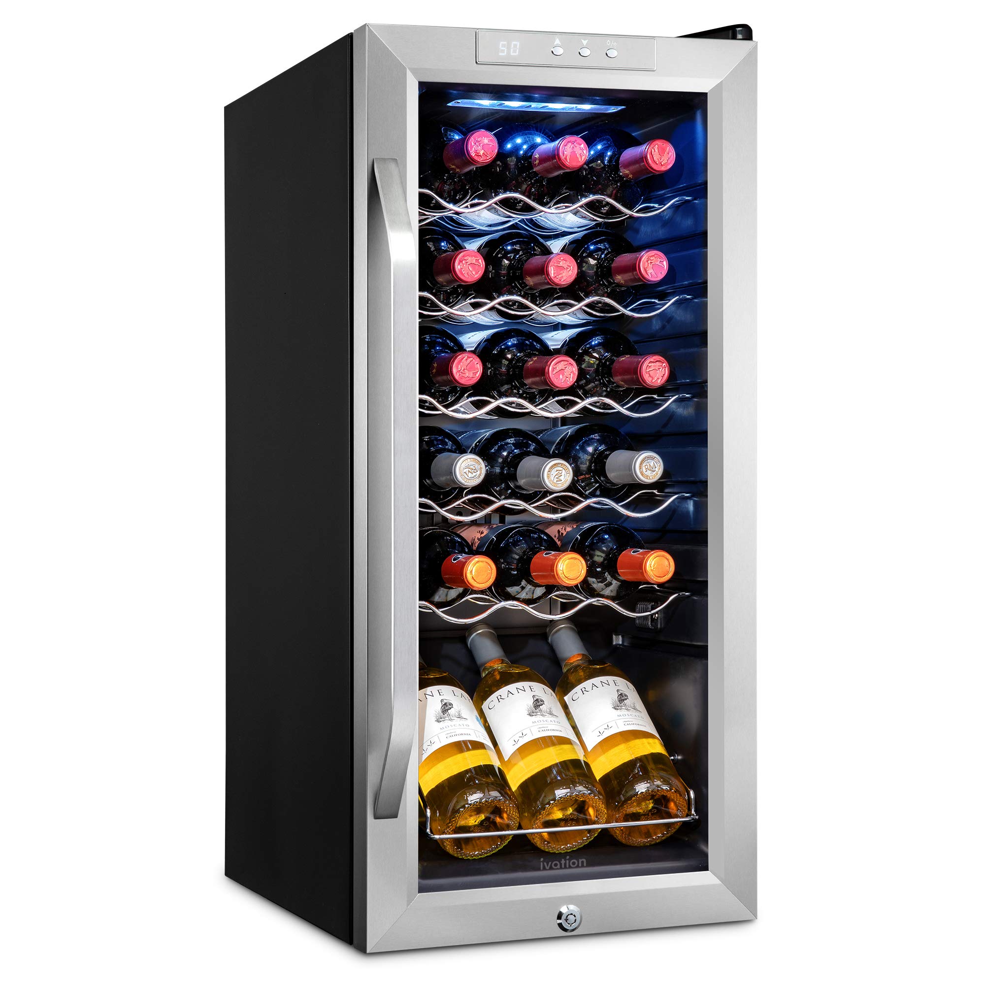 Foto 2 pulgar | Refrigerador De Vino Ivation Para 18 Botellas Con Cierre De 41 °c A 64 °c - Venta Internacional.
