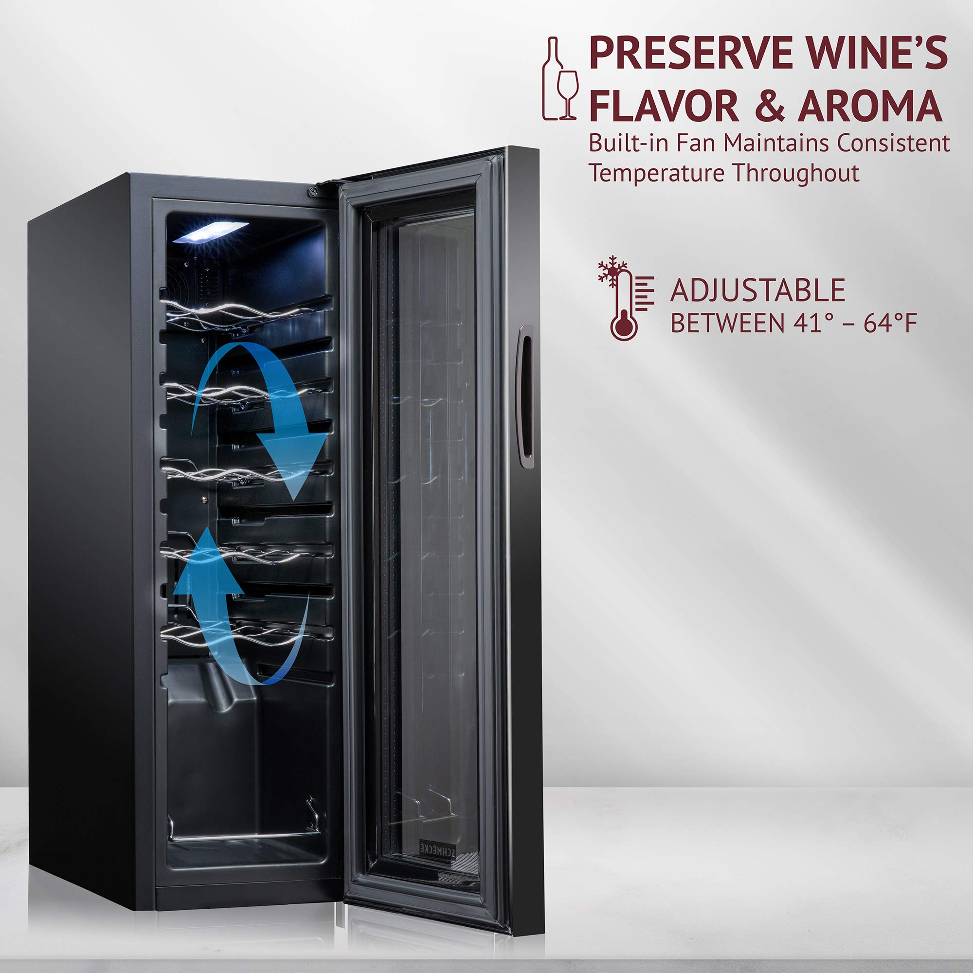 Foto 6 pulgar | Refrigerador De Vino Schmecke Para 12 Botellas Con Cierre, 41 L - Venta Internacional.