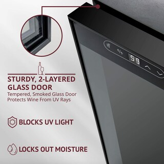 Foto 2 | Refrigerador De Vino Schmécké Para 28 Botellas Con Cierre, Color Negro - Venta Internacional.