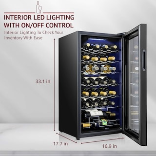 Foto 5 | Refrigerador De Vino Schmécké Para 28 Botellas Con Cierre, Color Negro - Venta Internacional.
