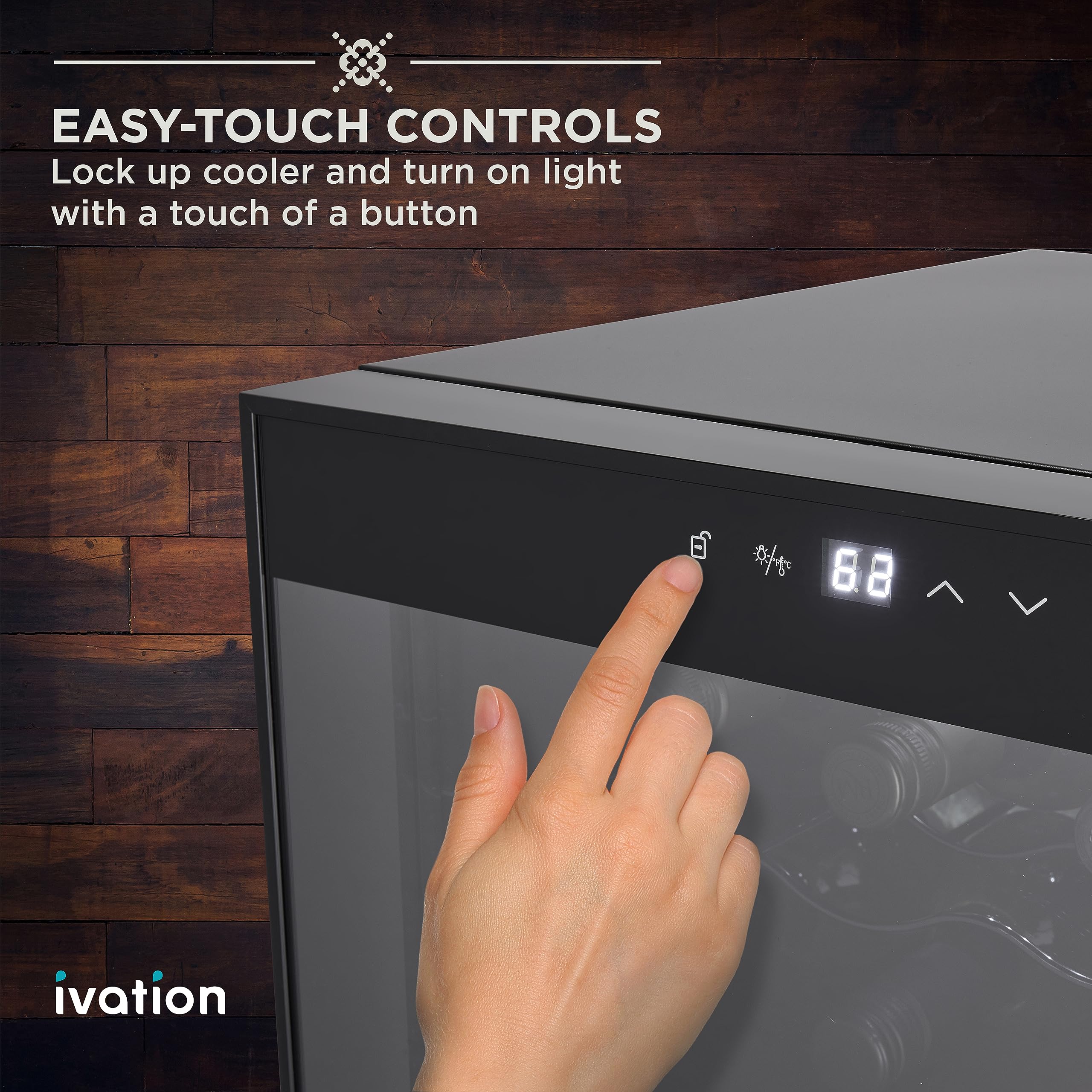 Foto 3 | Vinoteca Ivation Premium Para 8 Botellas Con Temperatura Digital - Venta Internacional.