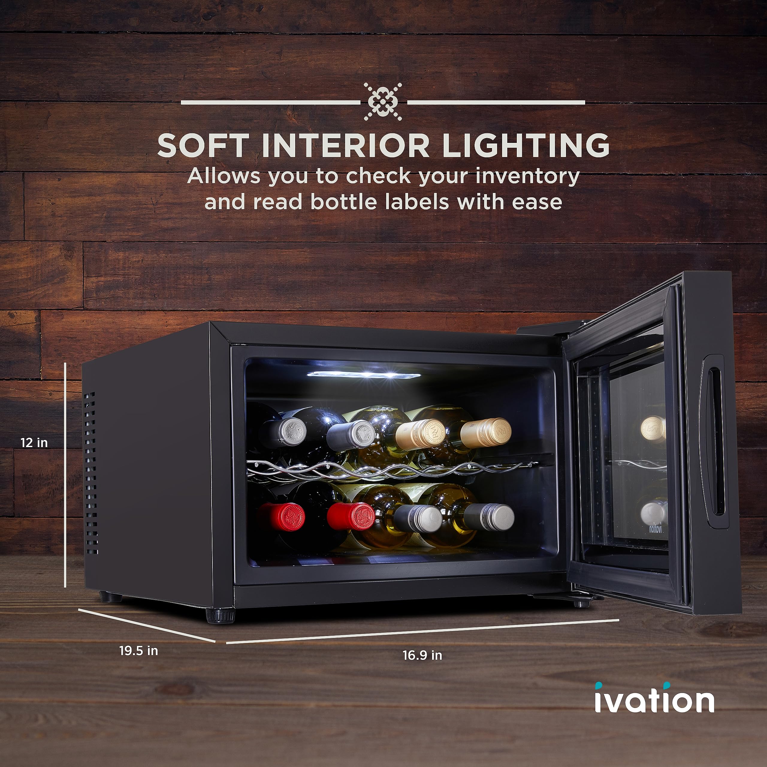 Foto 4 | Vinoteca Ivation Premium Para 8 Botellas Con Temperatura Digital - Venta Internacional.