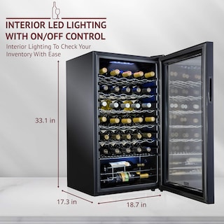 Foto 2 | Refrigerador De Vino Schmecke Para 34 Botellas Con Cierre, 41l-18l - Venta Internacional.