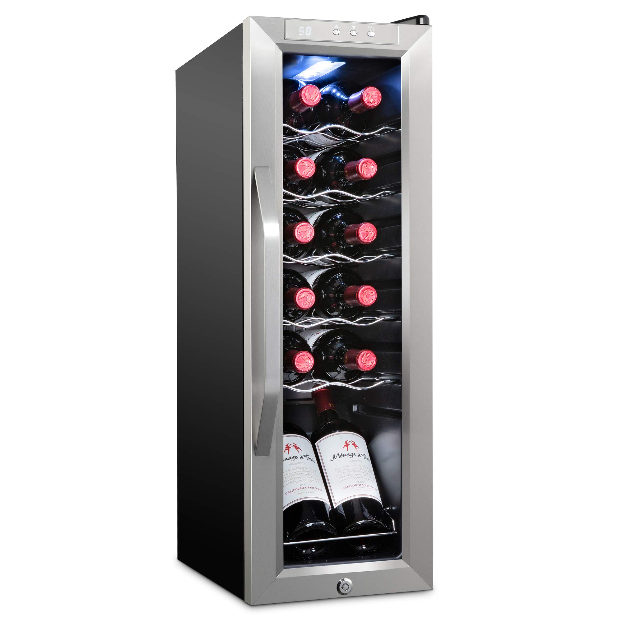 Foto 1 | Refrigerador De Vino Ivation Para 12 Botellas Con Cierre, 30 Litros - Venta Internacional.