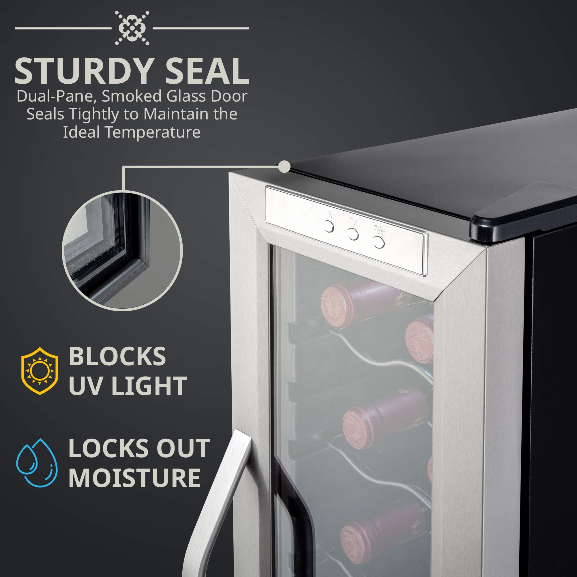 Foto 4 | Refrigerador De Vino Ivation Para 12 Botellas Con Cierre, 30 Litros - Venta Internacional.