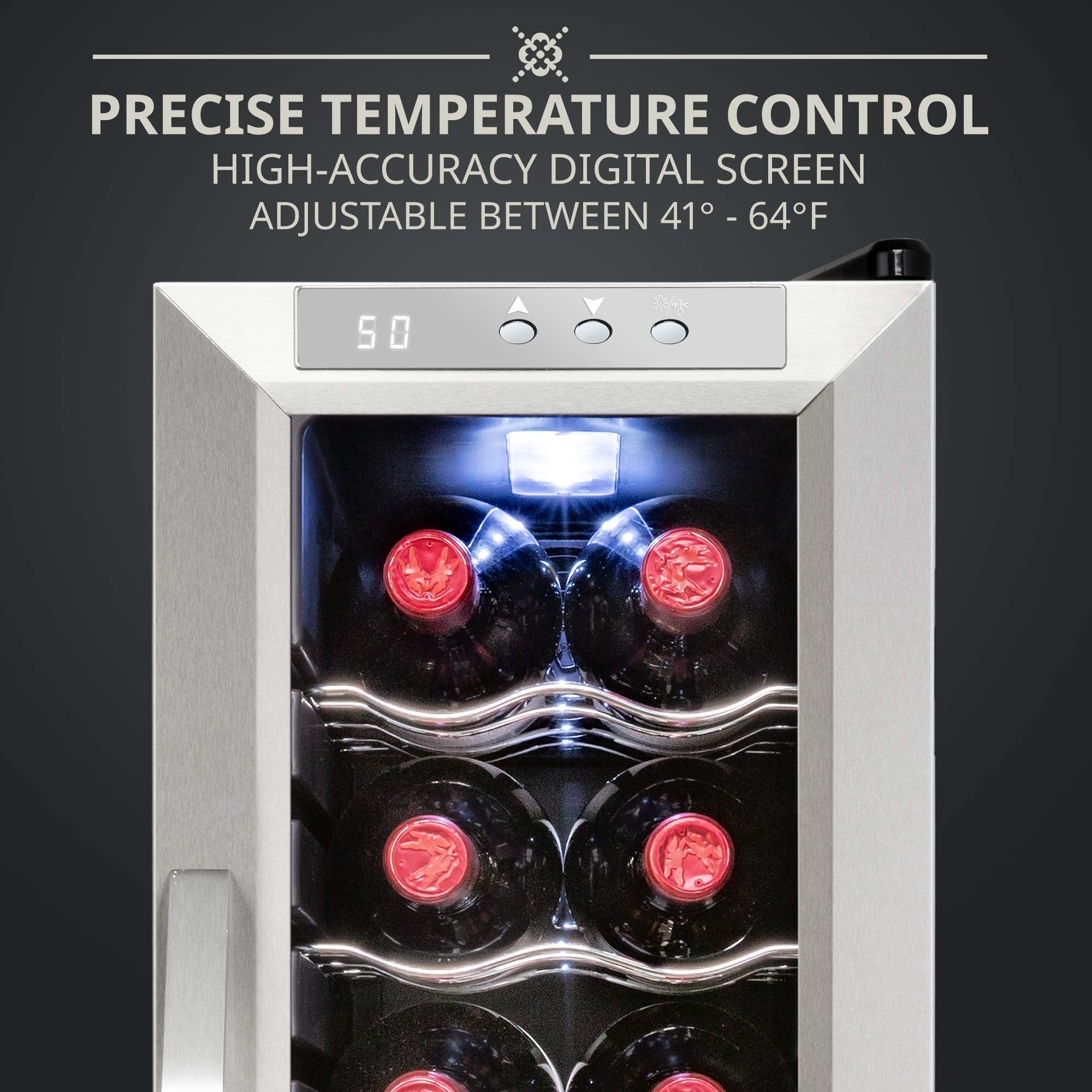 Foto 6 | Refrigerador De Vino Ivation Para 12 Botellas Con Cierre, 30 Litros - Venta Internacional.